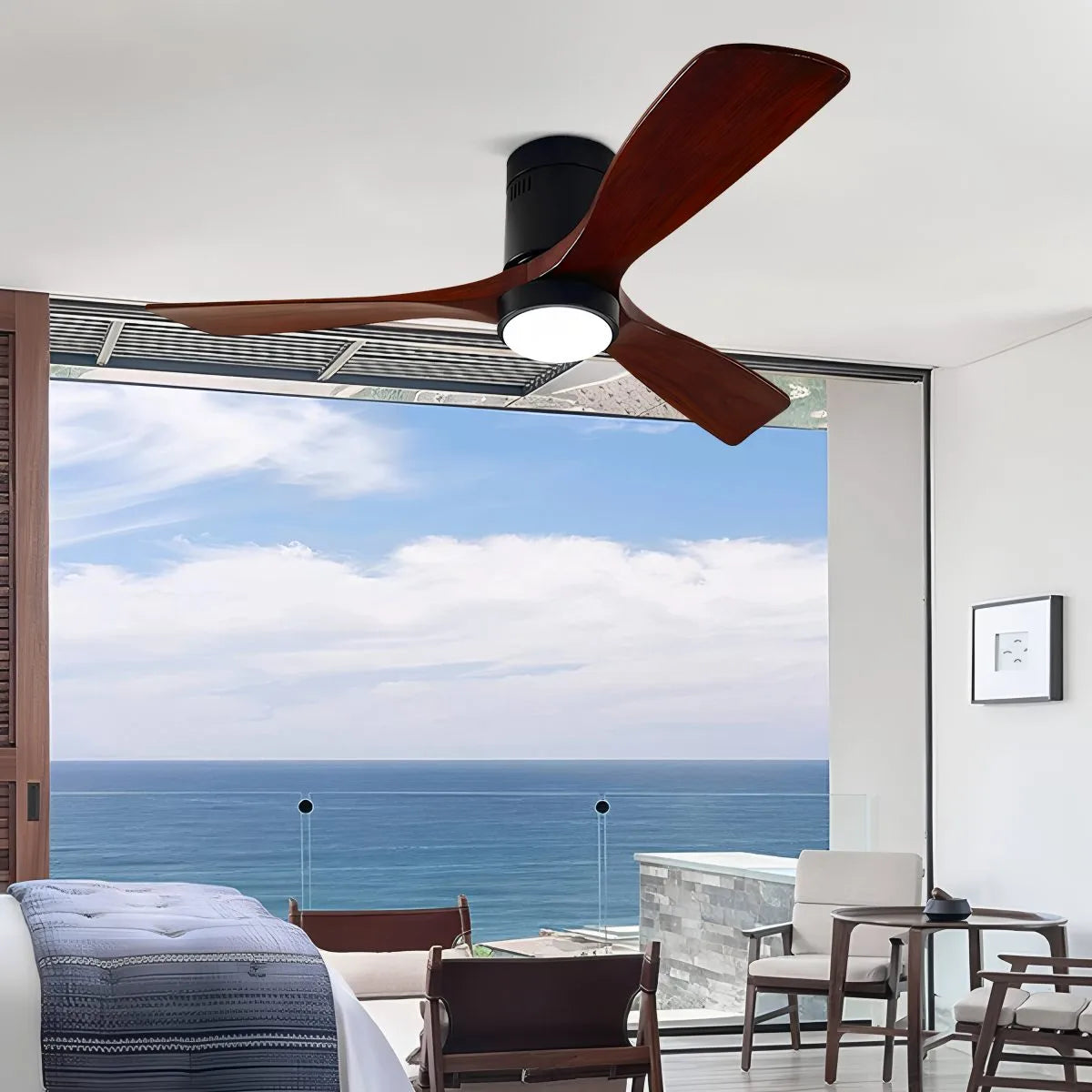 hugger ceiling fan lamp for bedroom