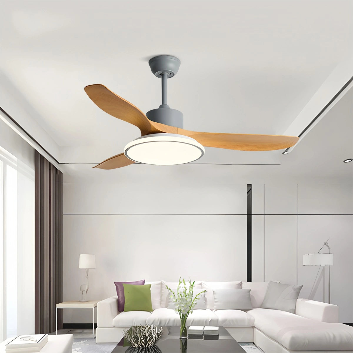 Antizer Modern 3 Blade Ceiling Fan with Light