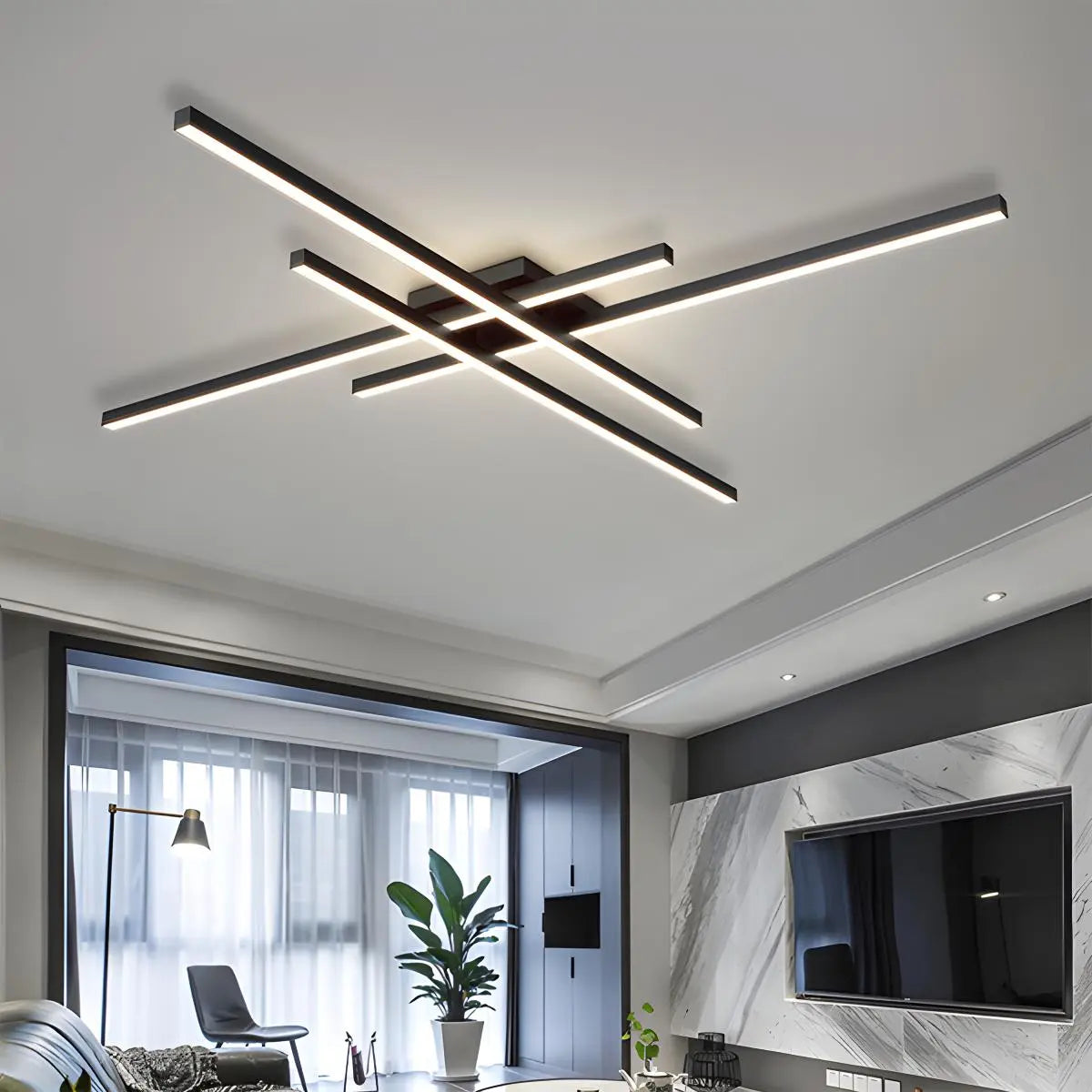 Antizer Modern LED Minimalist Line Ceiling Light