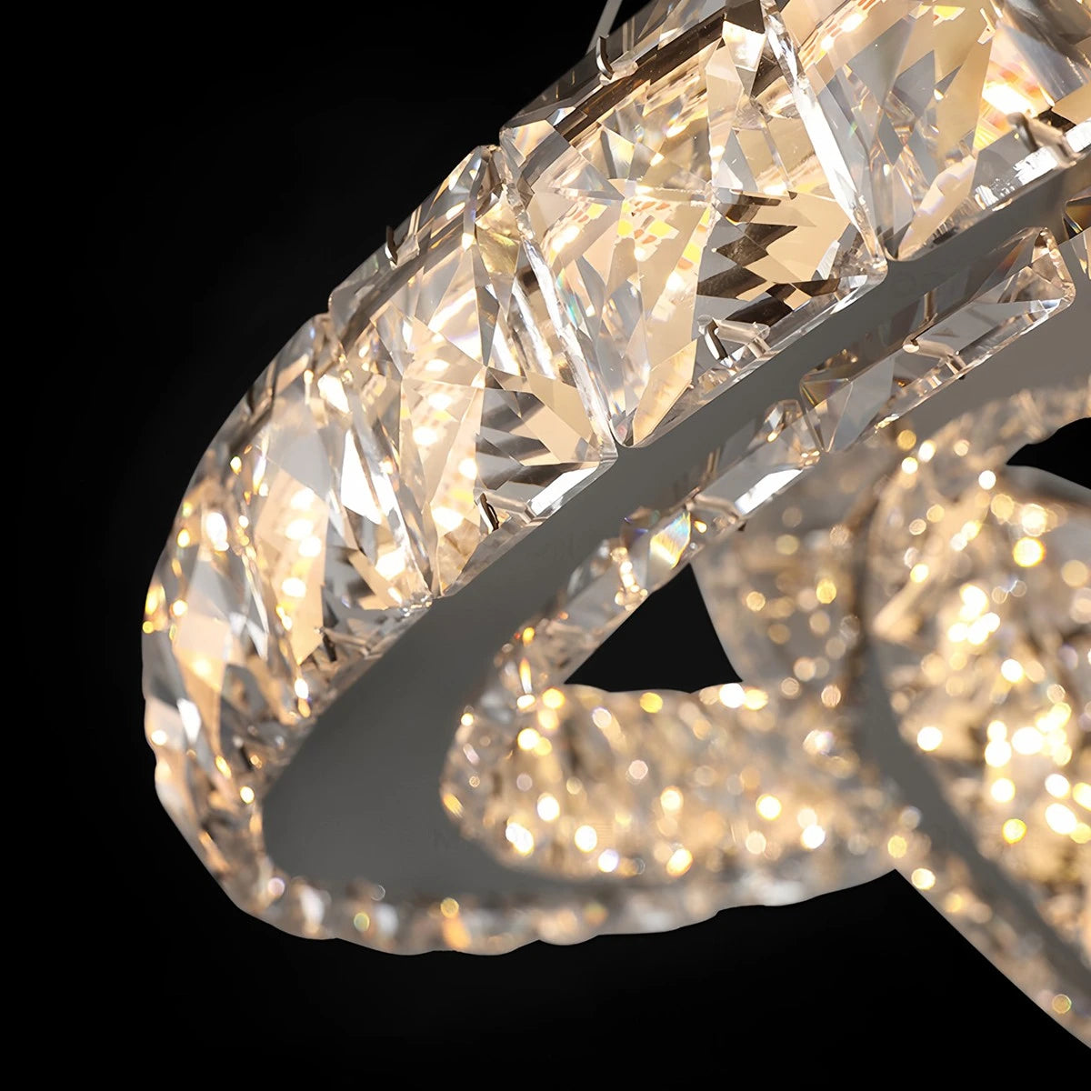 Antizer Modern Light Luxury Circular LED Crystal Chandelier