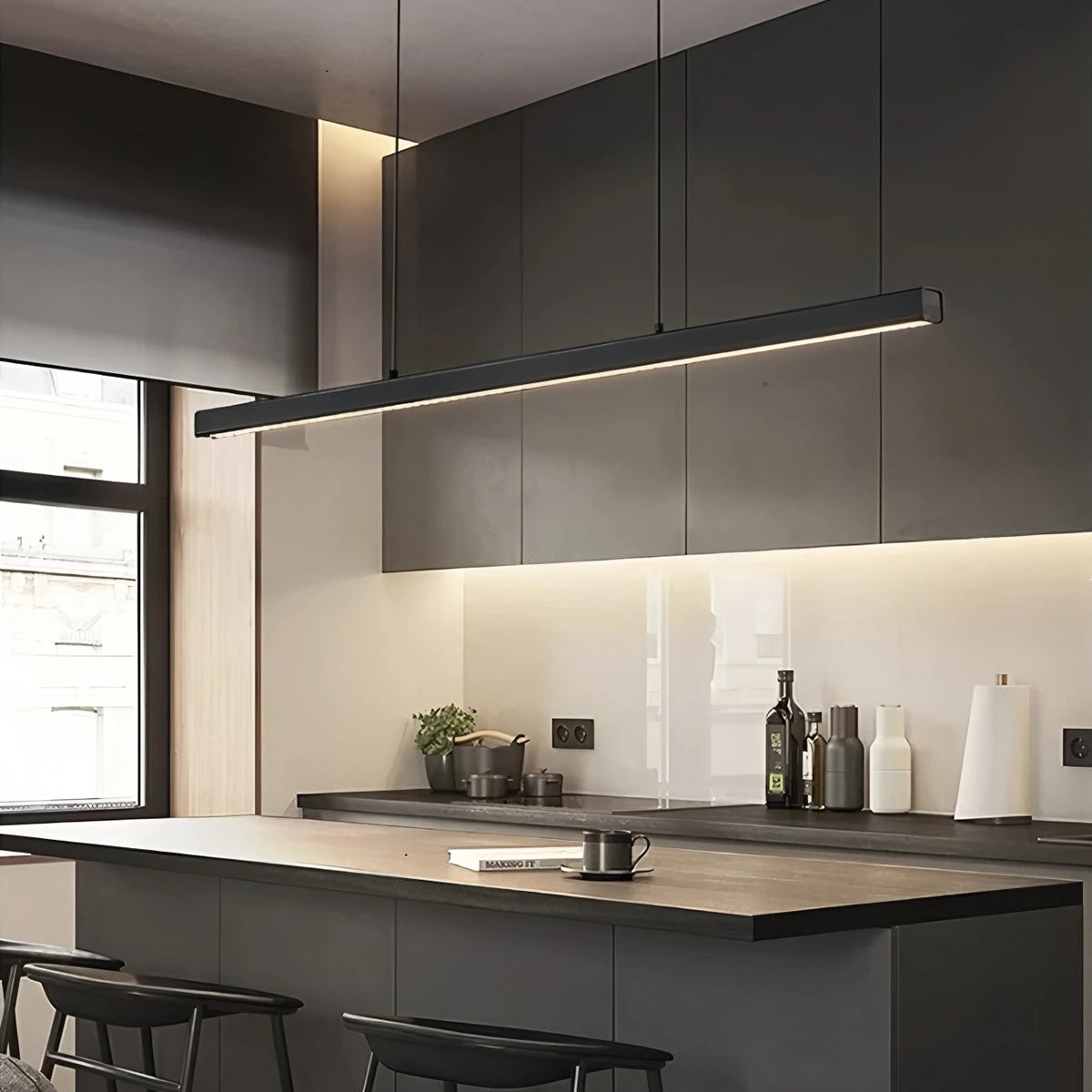 linear pendant light for kitchen island