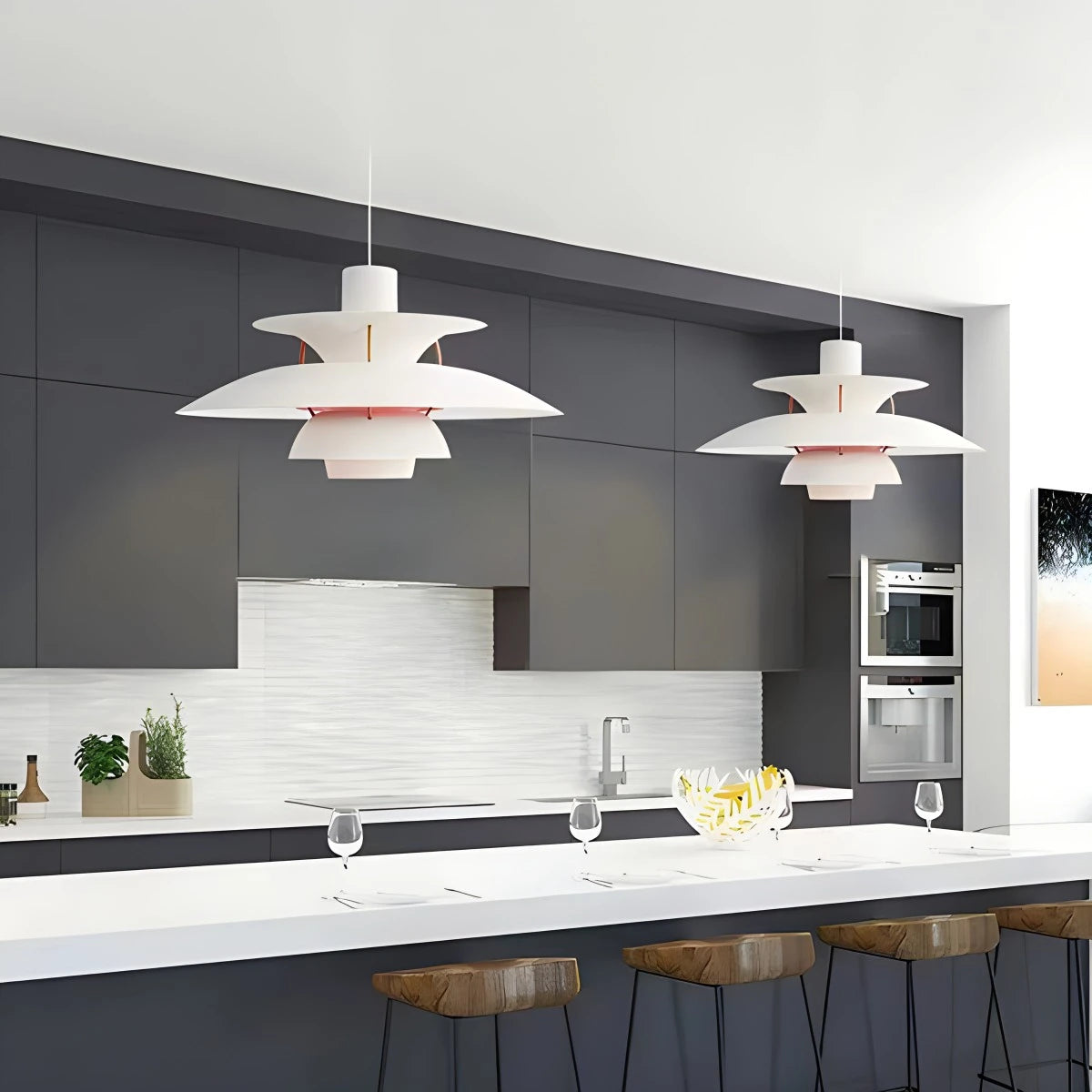 Modern White nordic multi pendant lamp