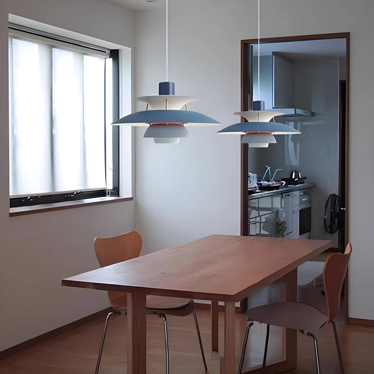 Blue PH5 multi pendant lamp for dining room