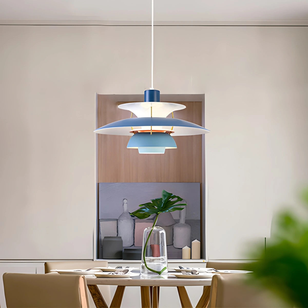 Blue PH5 multi pendant light
