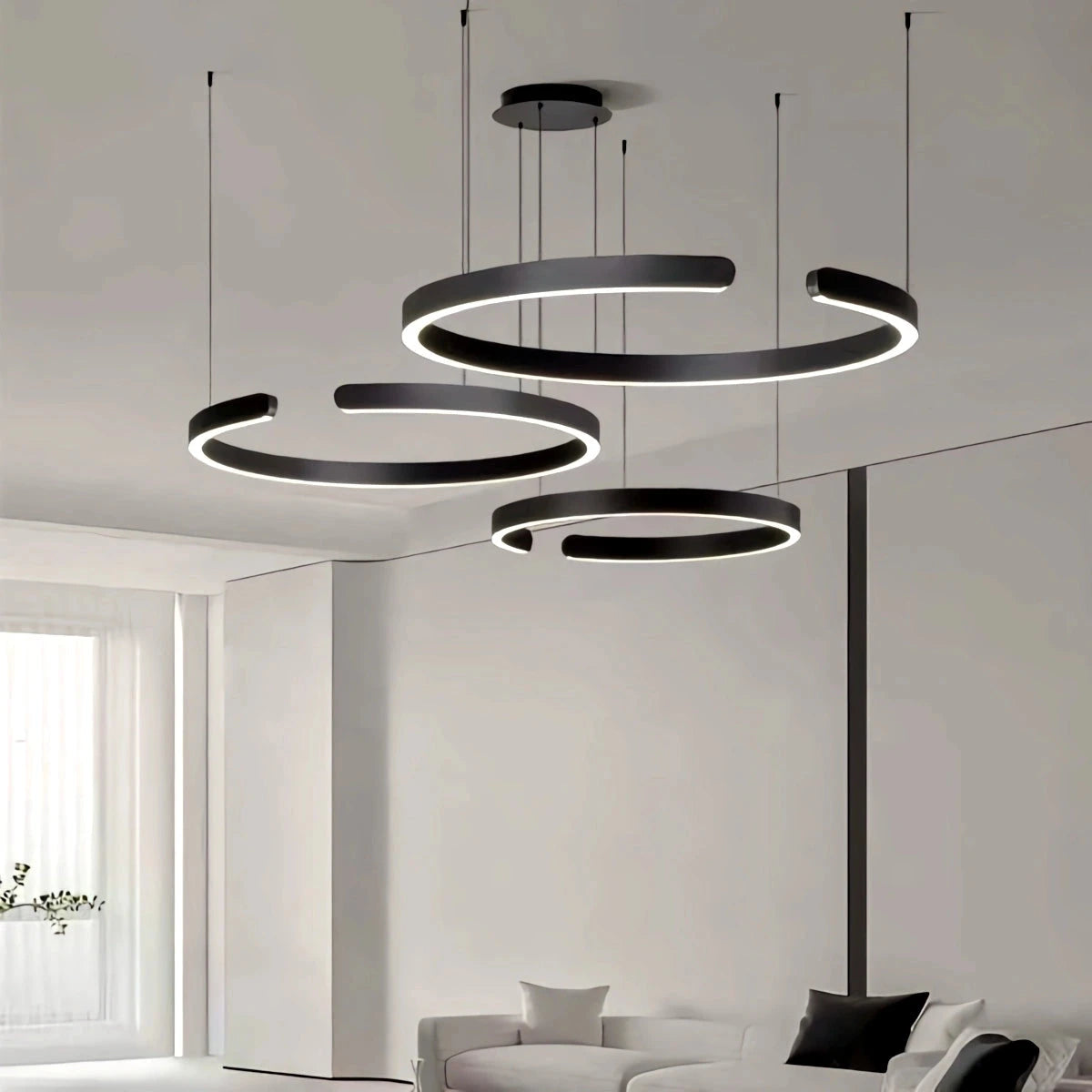 Antizer Modern Ring LED Chandelier for Living Room
