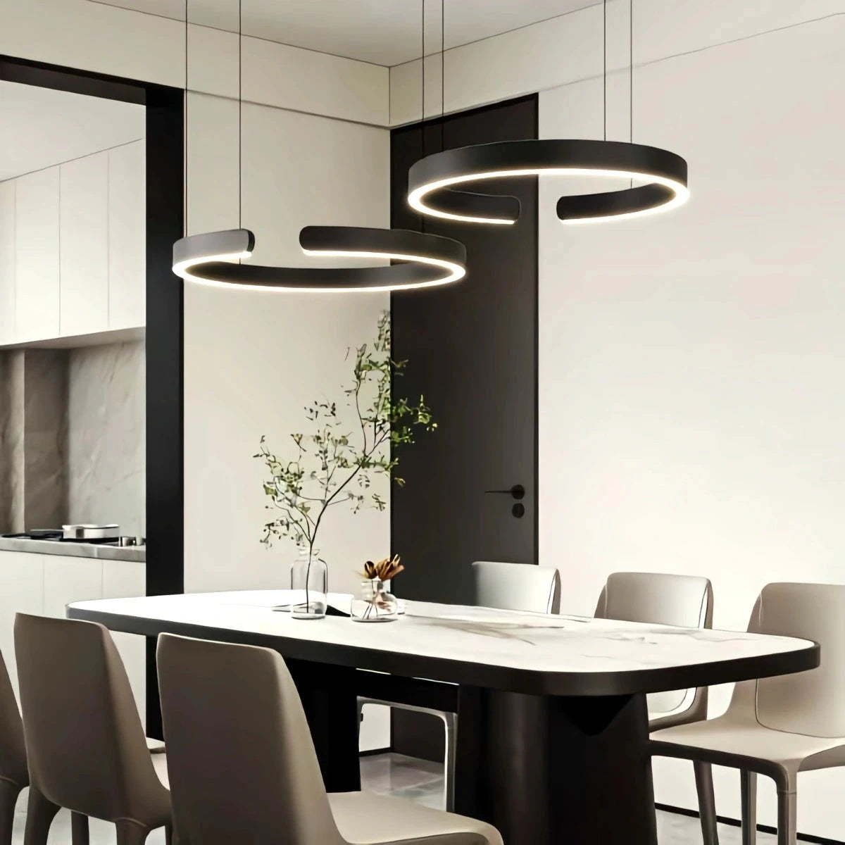 Antizer Modern Ring LED Chandelier for Living Room