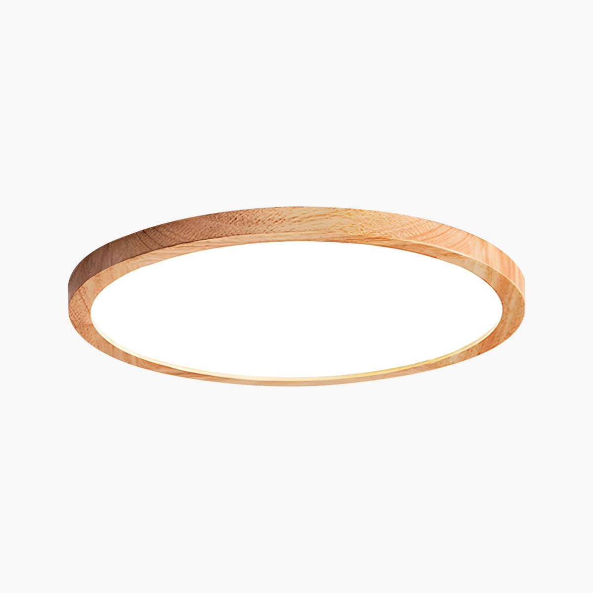 Antizer Modern Wood Round Ceiling Light for Bedroom