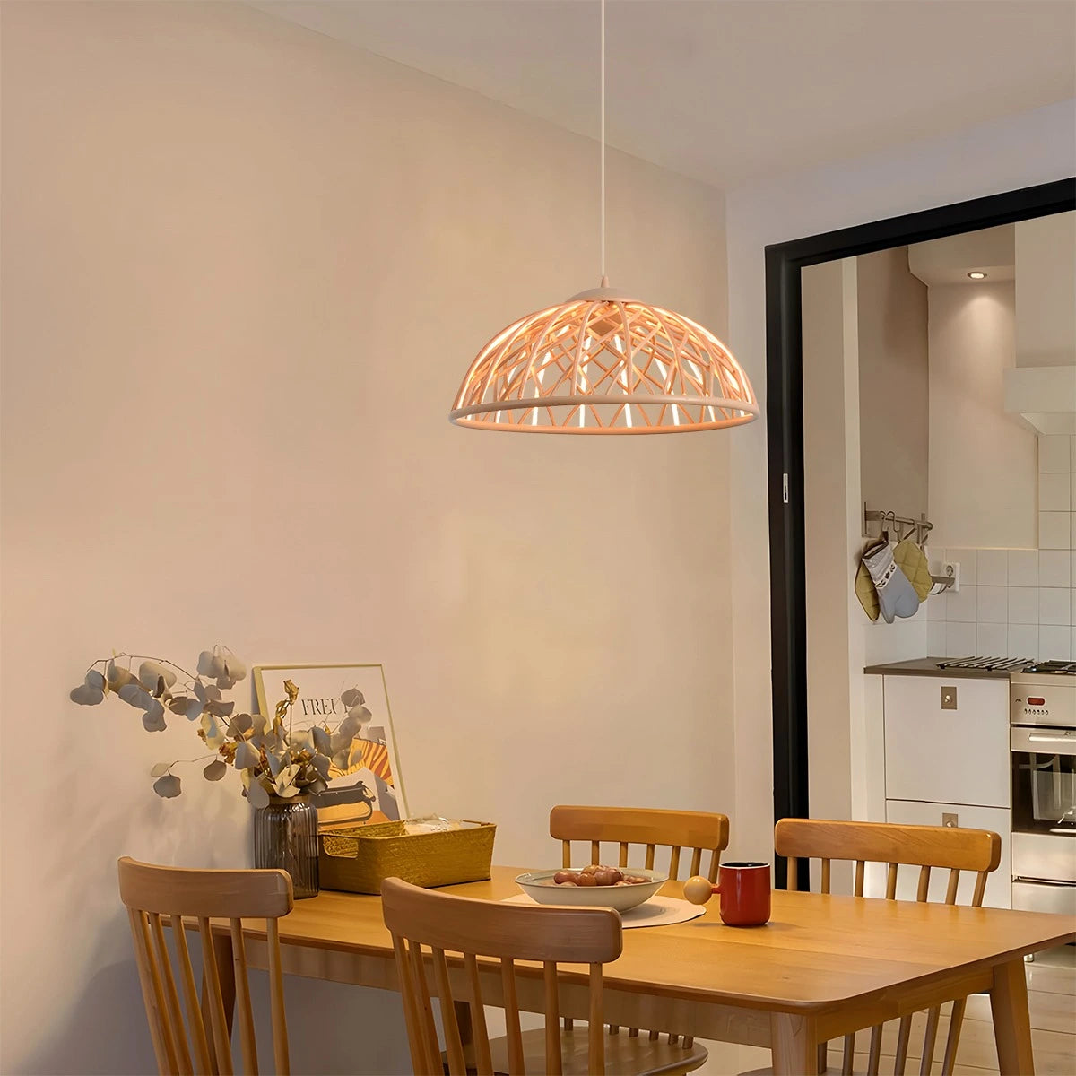 Antizer Modern Woven Mesh Art Pendant Light