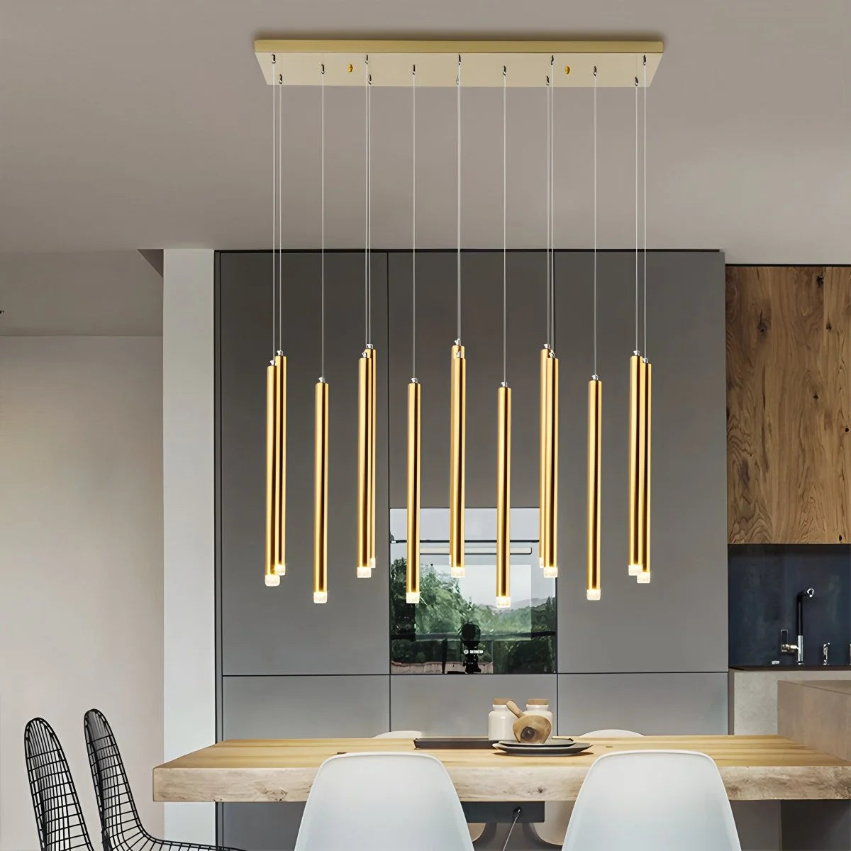 Antizer Modern Luxury Large Long Cylindrical Chandelier
