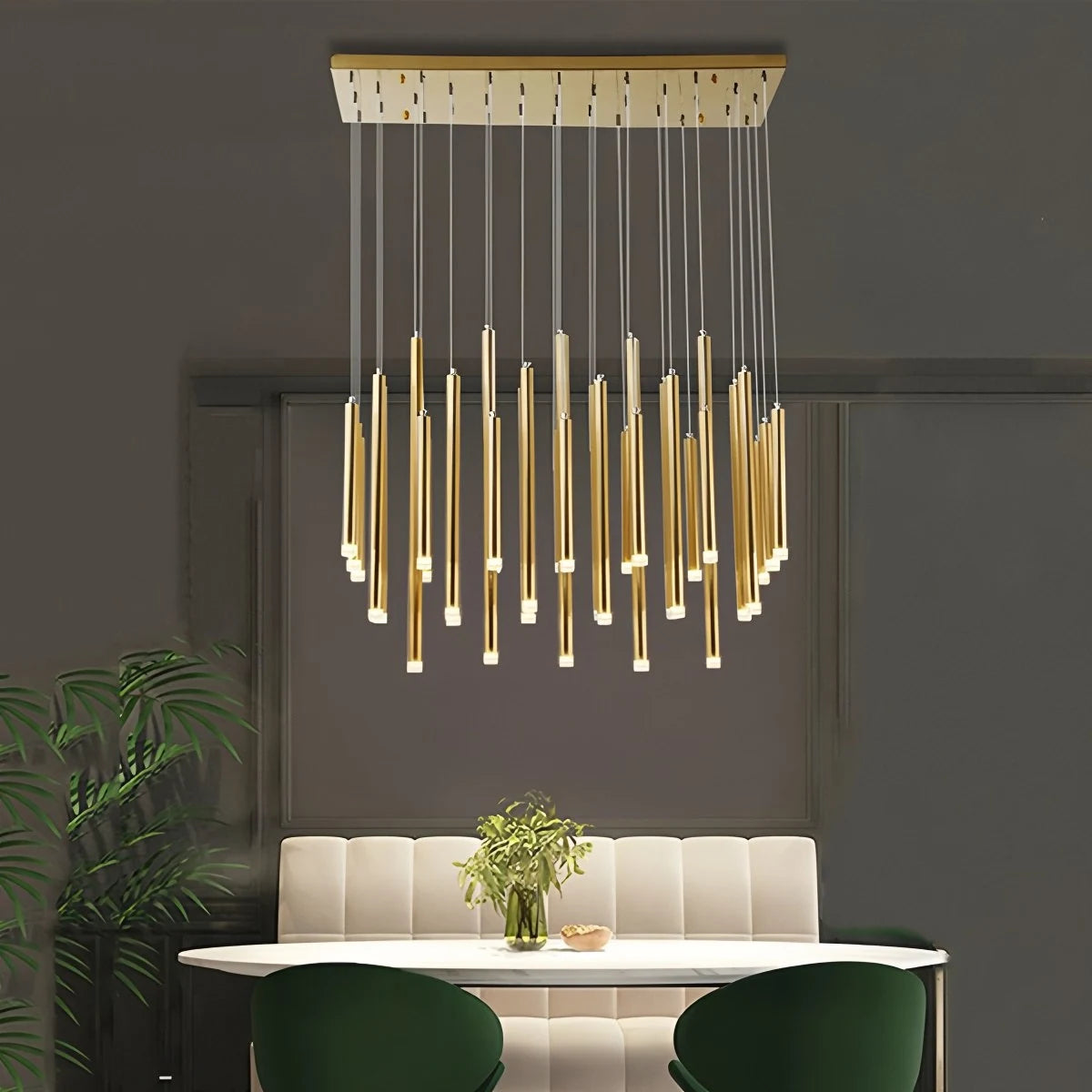 Antizer Modern Luxury Large Long Cylindrical Chandelier