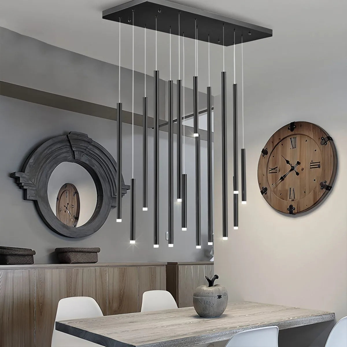Antizer Modern Luxury Large Long Cylindrical Chandelier