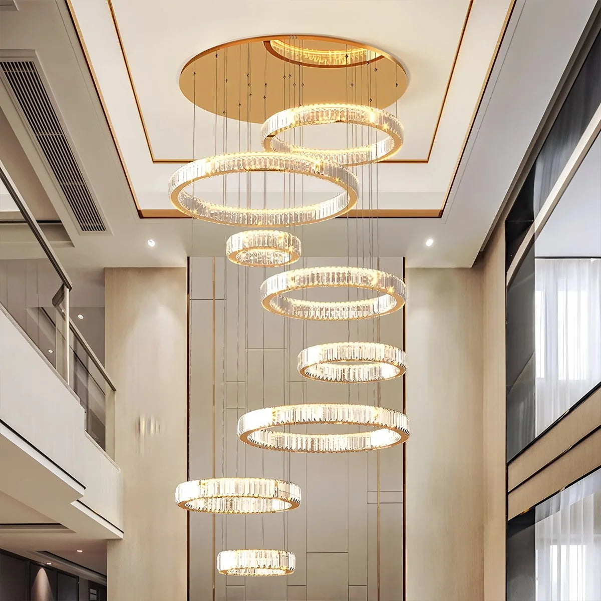 Antizer Nordic Circular Villa Crystal Chandelier