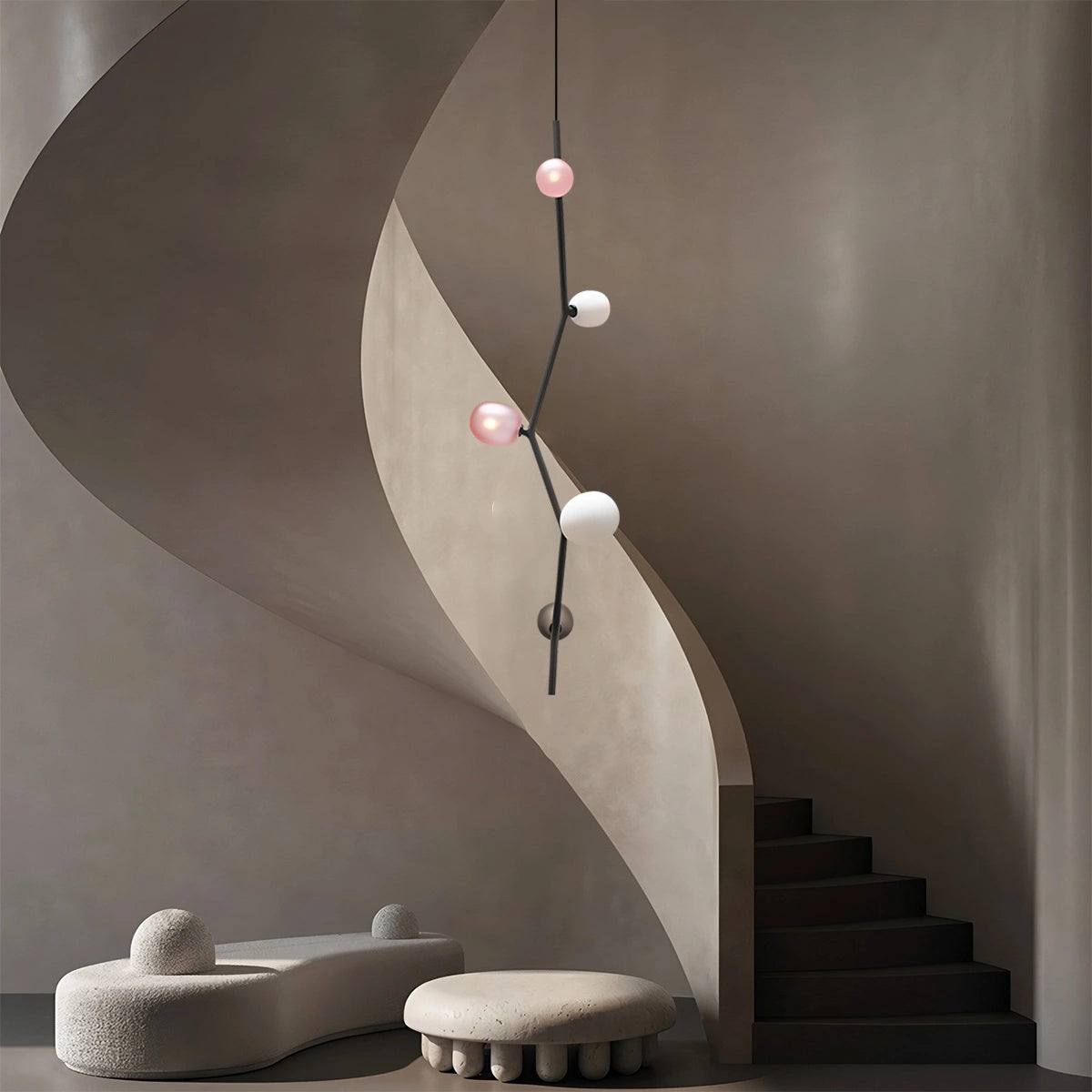 Antizer Nordic Creative Tree Branch Glass Chandelier