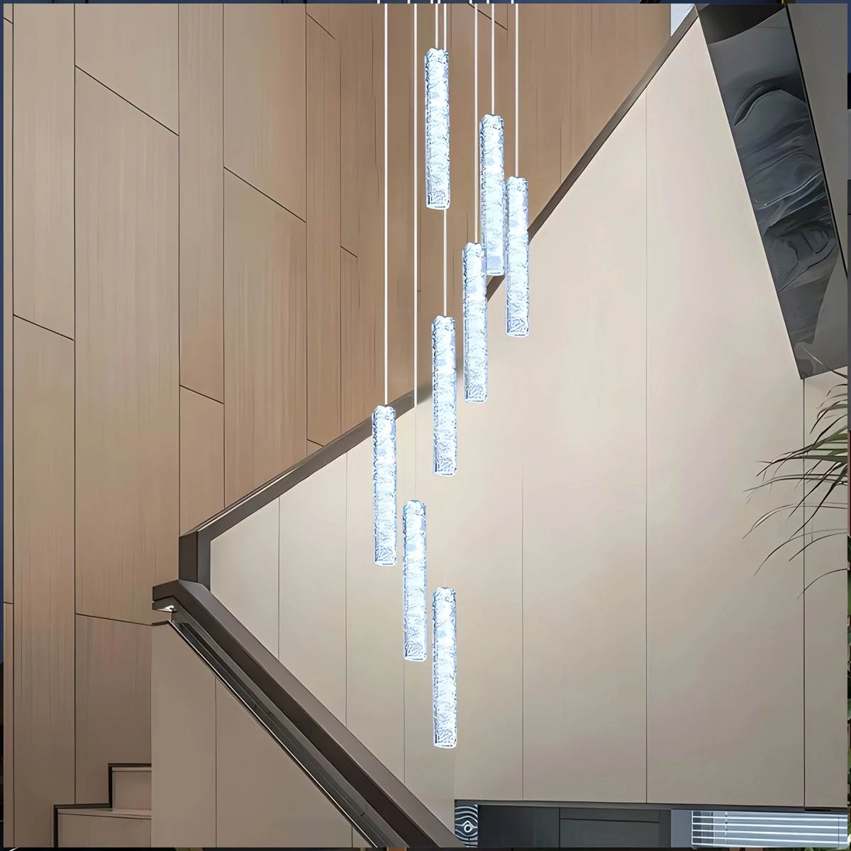 Antizer Nordic Crystal LED Chandelier Chrome 8 Lights