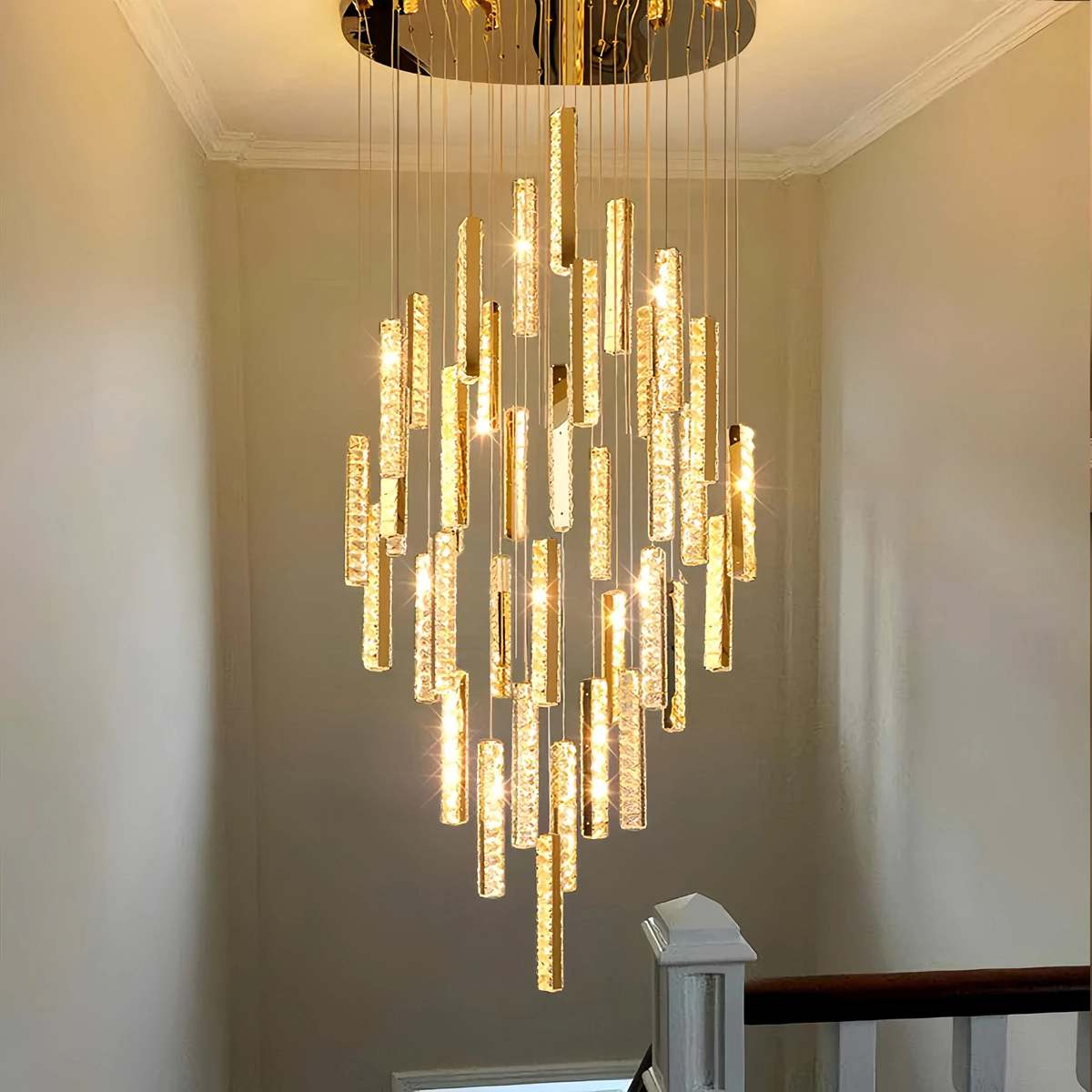 Antizer Nordic Crystal LED Chandelier Gold