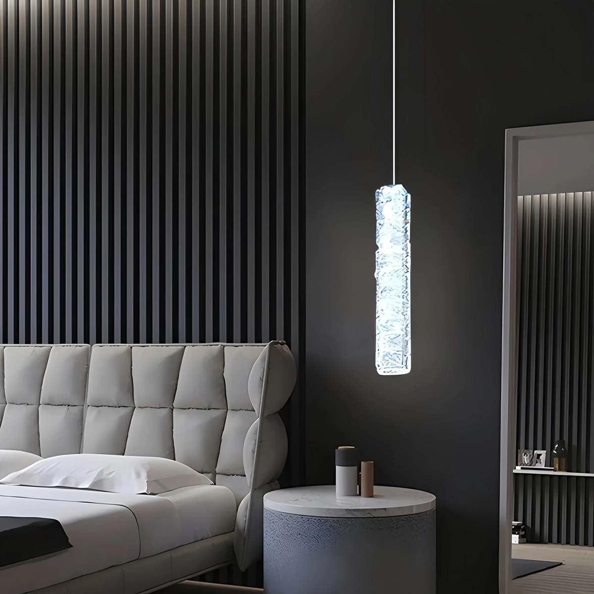 Antizer Nordic Crystal LED Chandelier Chrome 1 Light