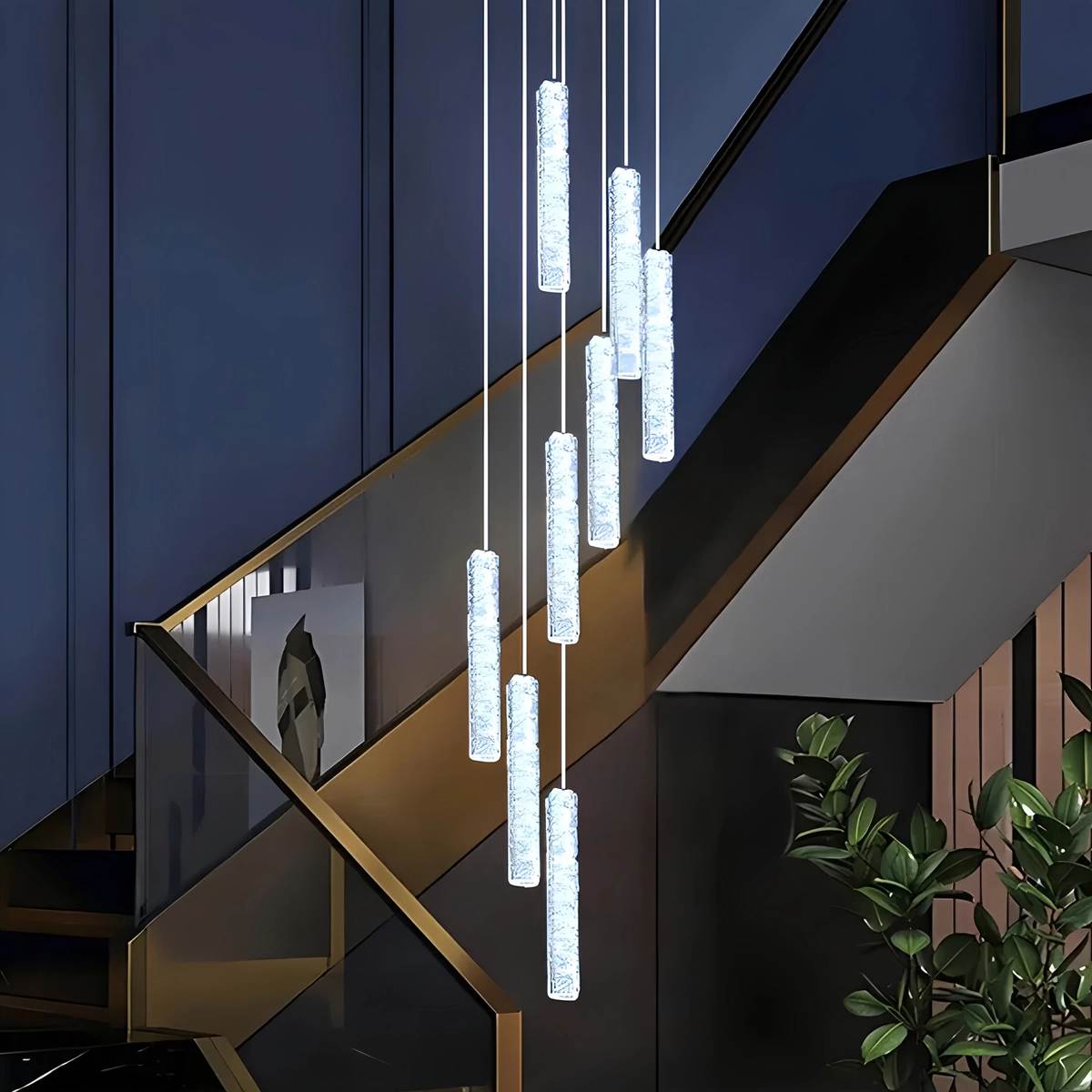 Antizer Nordic Crystal LED Chandelier Chrome 12 Lights