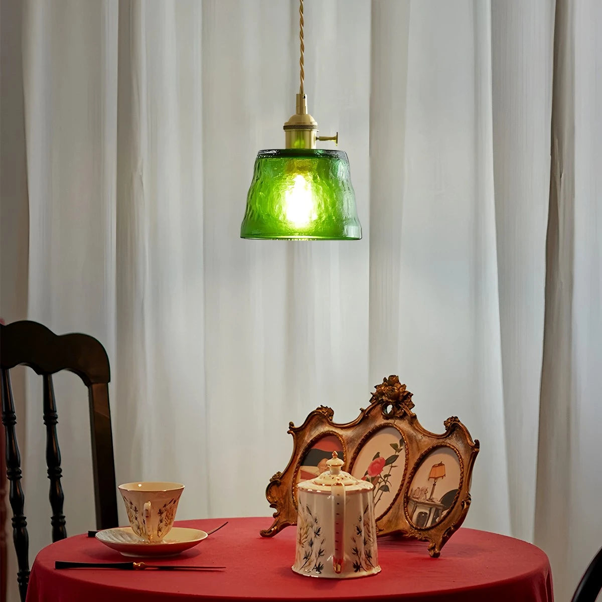 Antizer Nordic Cup Glass Pendant Lamp for Bedside