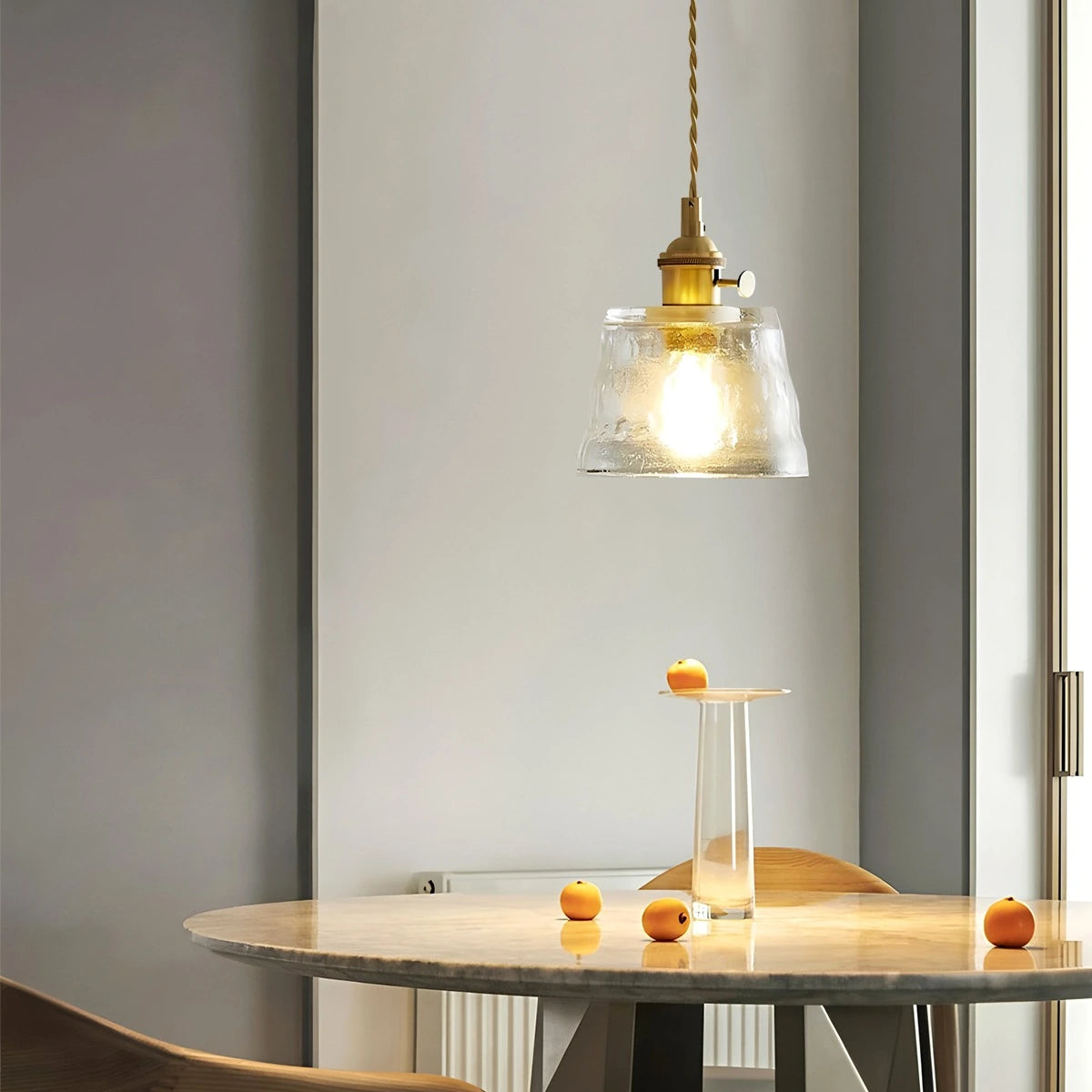 Antizer Nordic Cup Glass Pendant Lamp for Bedside