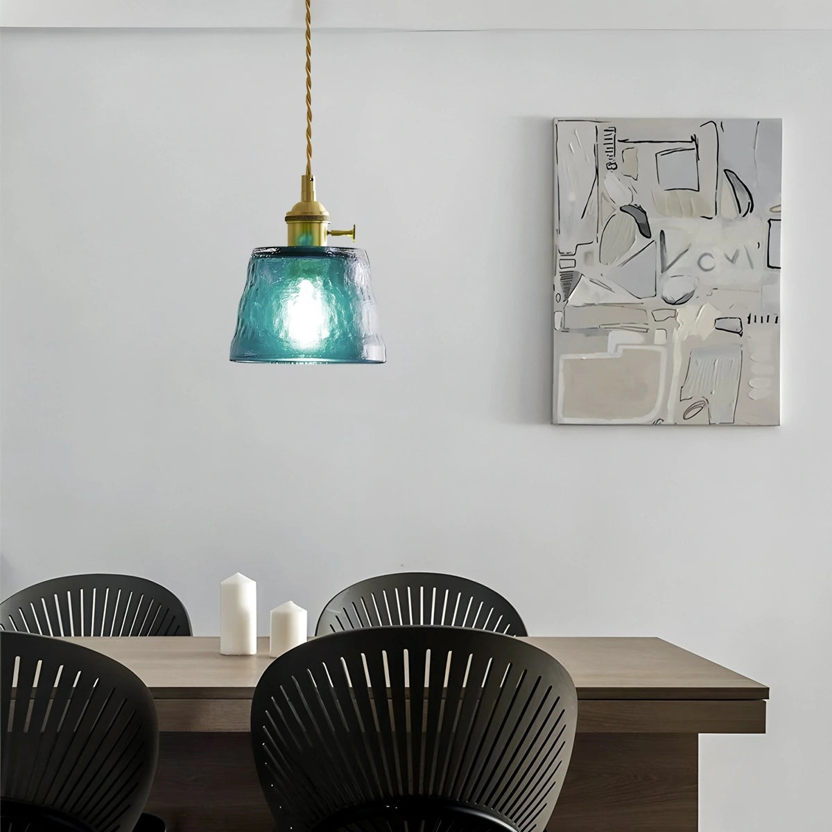 Antizer Nordic Cup Glass Pendant Lamp for Bedside