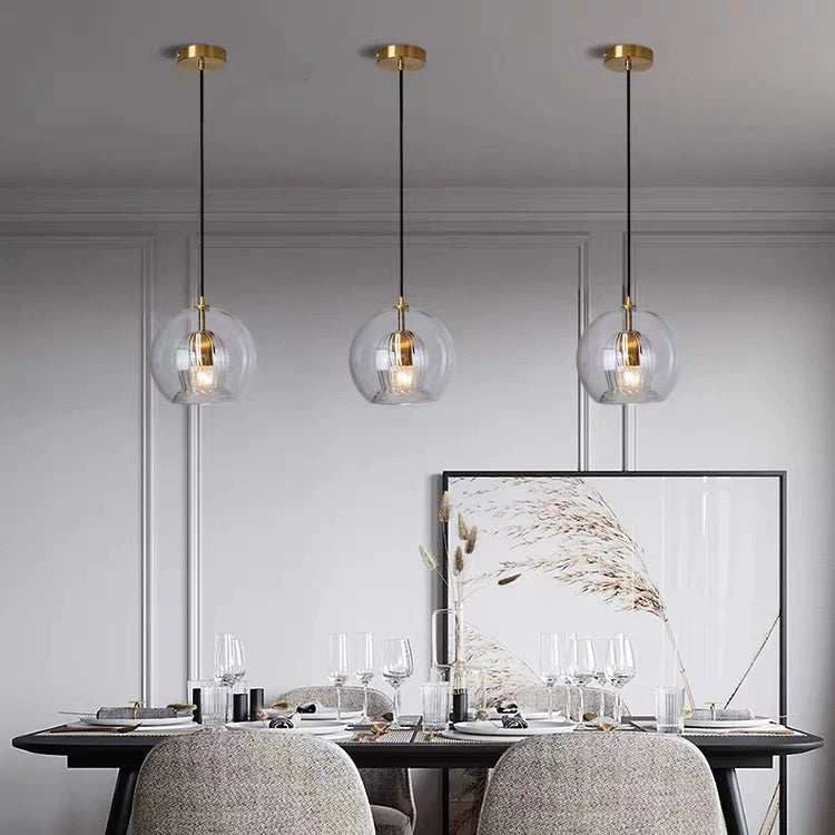 Antizer Nordic Glass Globe Pendant Light for Modern Interiors