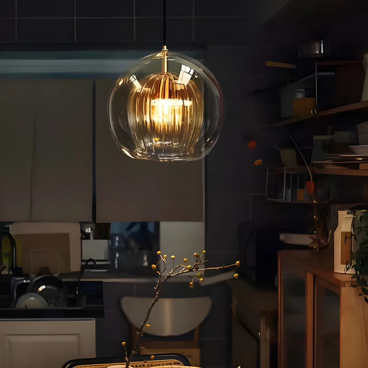 Antizer Nordic Glass Globe Pendant Light for Modern Interiors