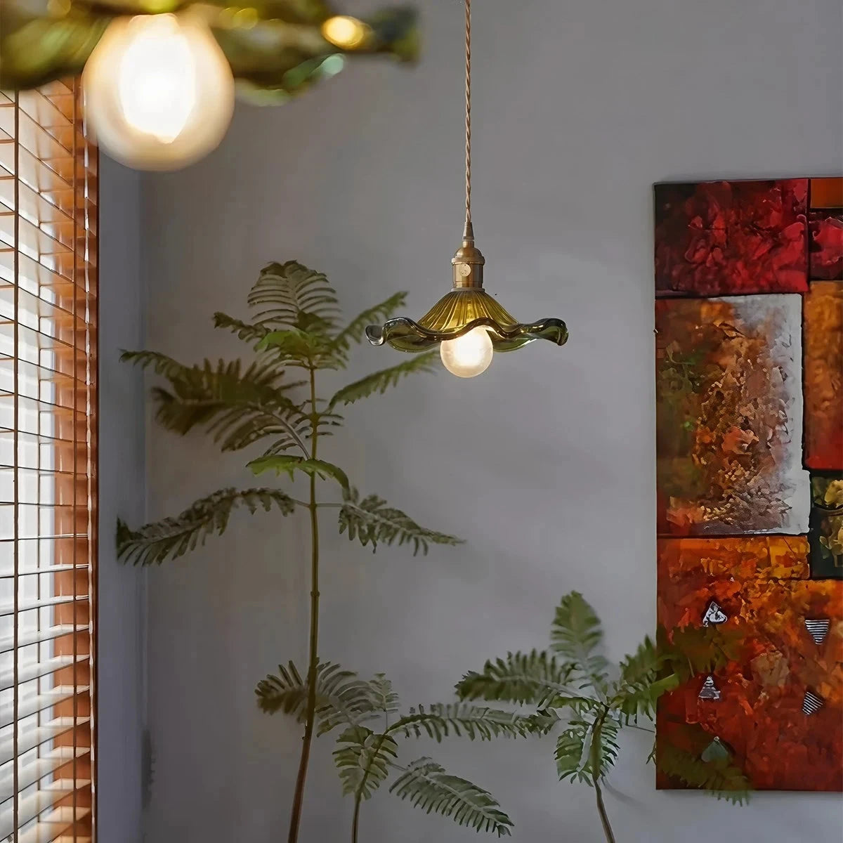 Antizer Nordic Japanese Glass Chandelier for Living Room