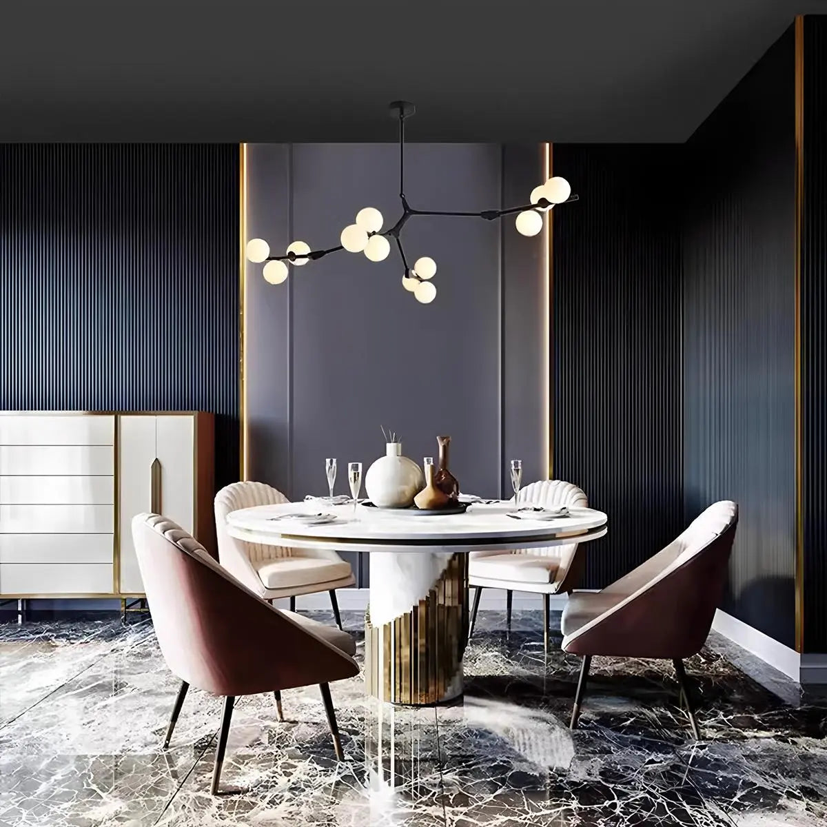 Antizer Nordic Magic Bean Chandelier for Dining Area