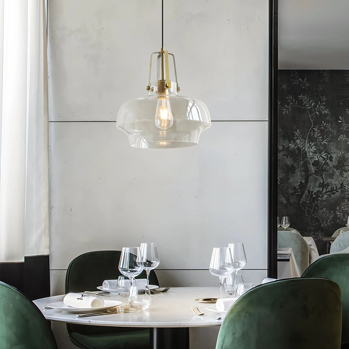 Antizer Nordic Minimalist Dining Room Glass Pendant Light
