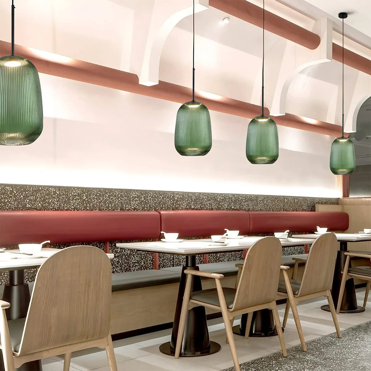 modern glass pendant light for dining room