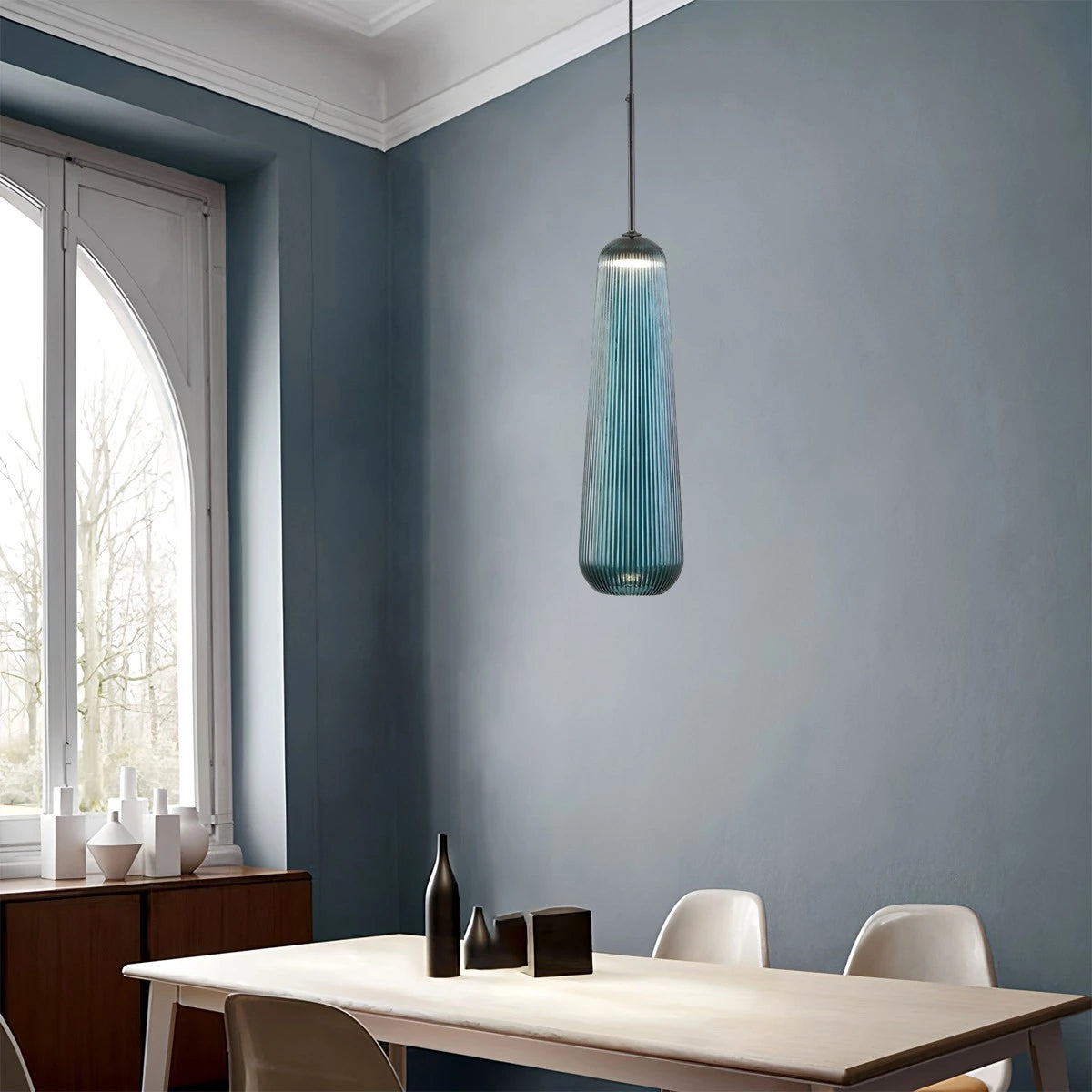 modern glass pendant light for dining room