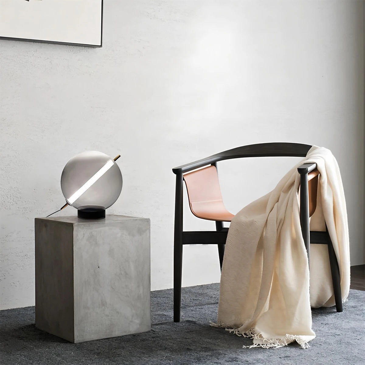 Antizer Nordic Round Glass Pendant & Table Light