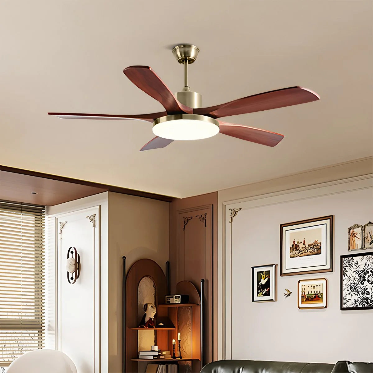 Antizer Wood Ceiling Fan Light for Living Room