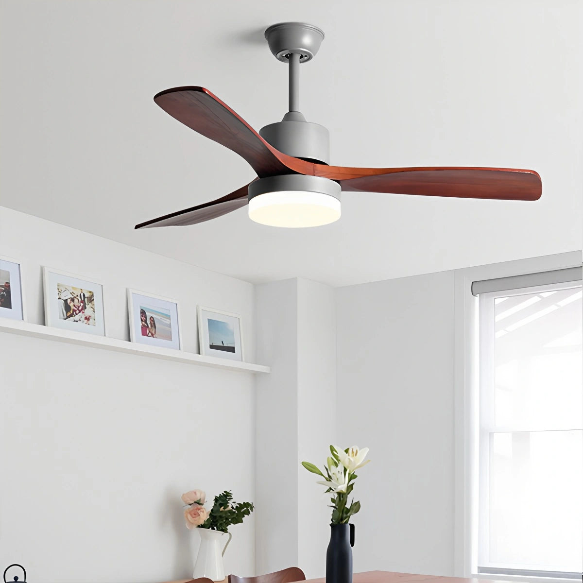 Antizer Wood Ceiling Fan Light for Living Room