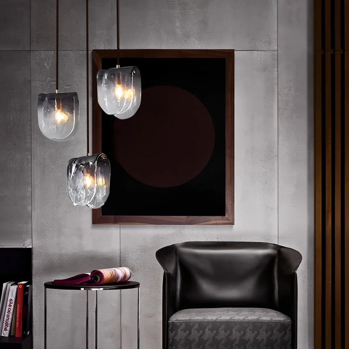 Antizer Modern Gradient Glass Pendant Light for Bedside