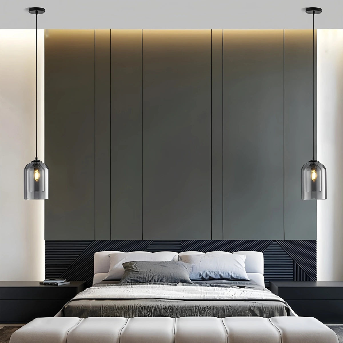 Antizer Otzara Double Glass Pendant Light for Dining Area