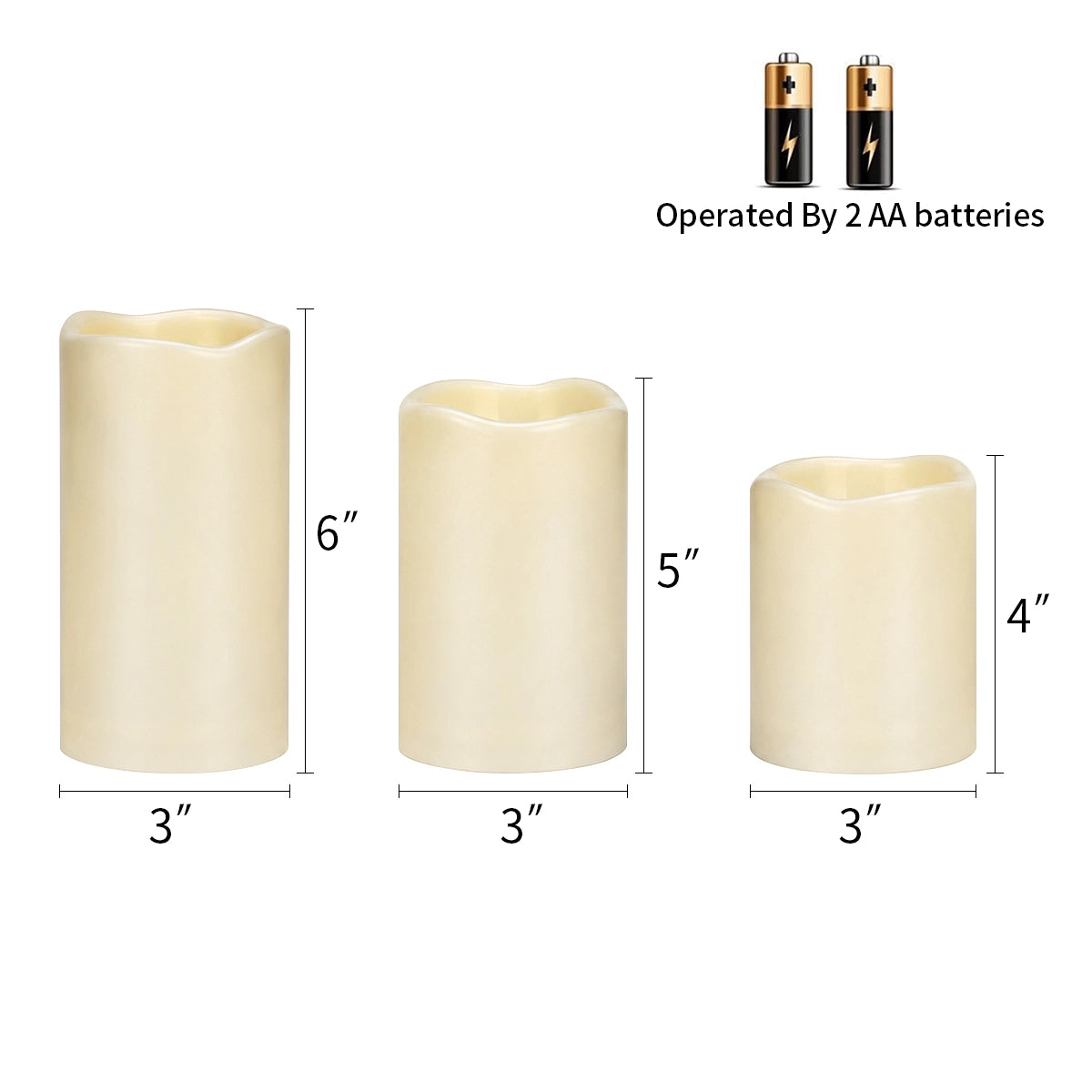 Antizer Outdoor Waterproof Flameless Candles 24 Pack × 6