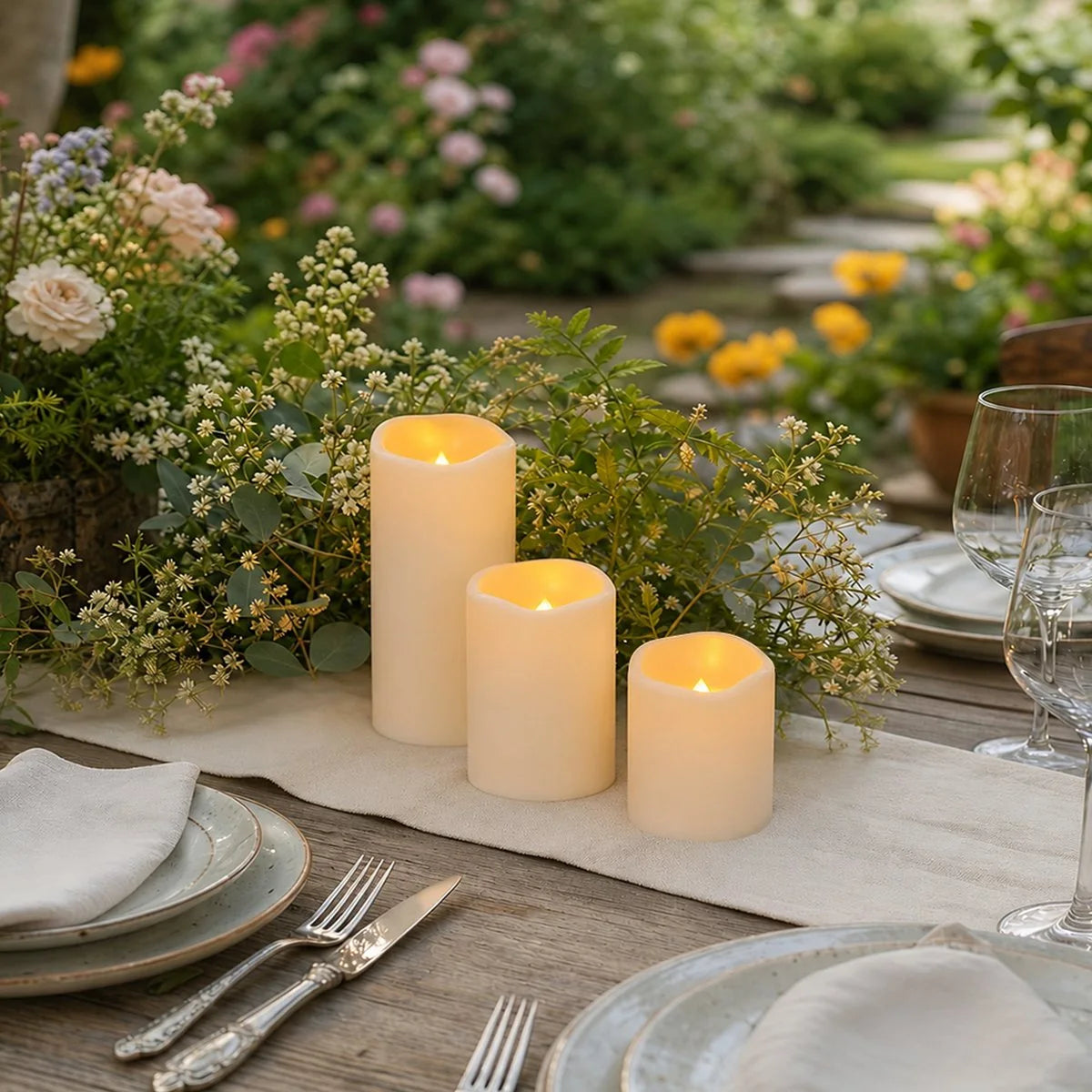 Antizer Outdoor Waterproof Flameless Candles 24 Pack × 6