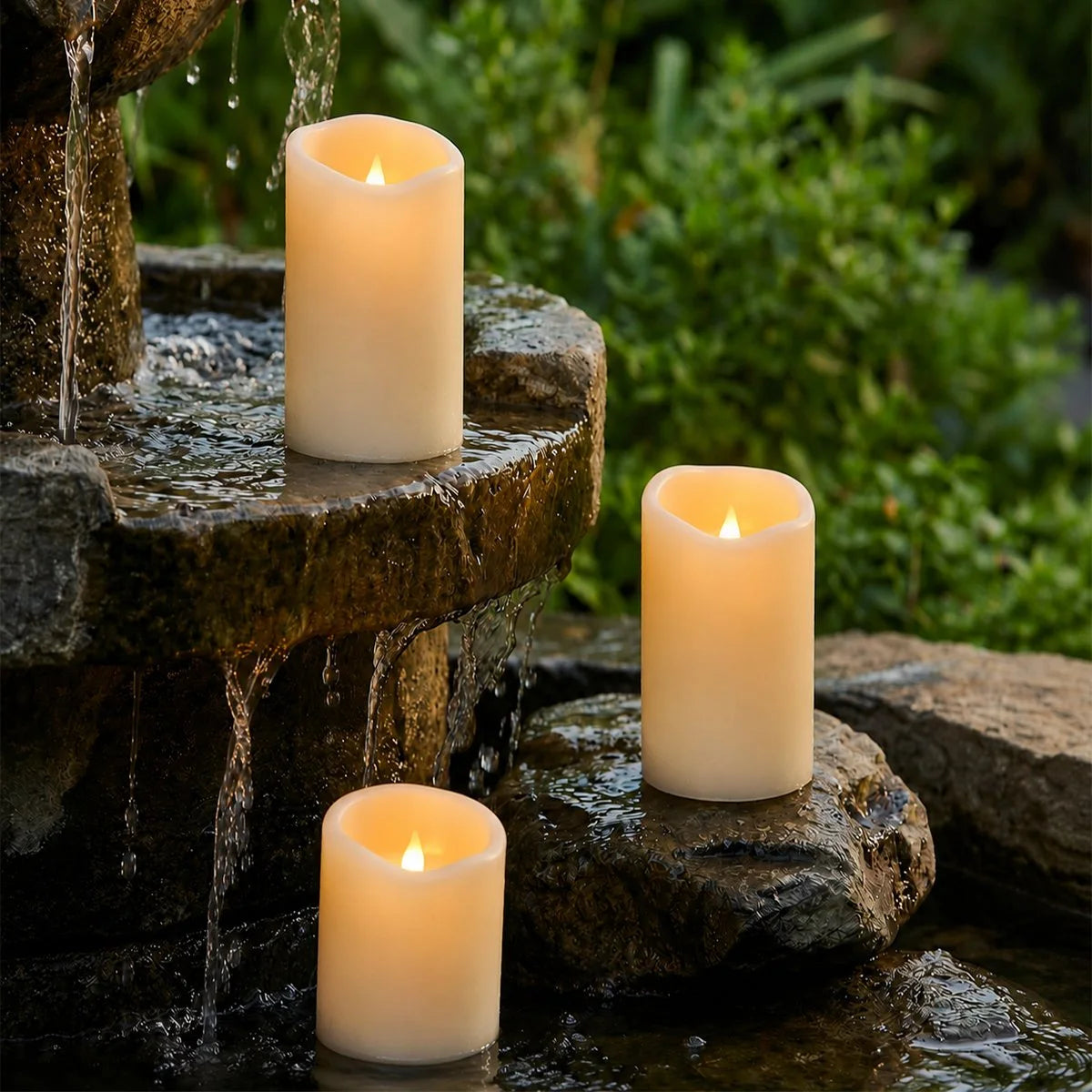 Antizer Outdoor Waterproof Flameless Candles 24 Pack × 6