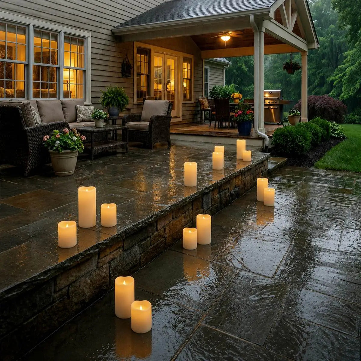 Antizer Outdoor Waterproof Flameless Candles 24 Pack × 6