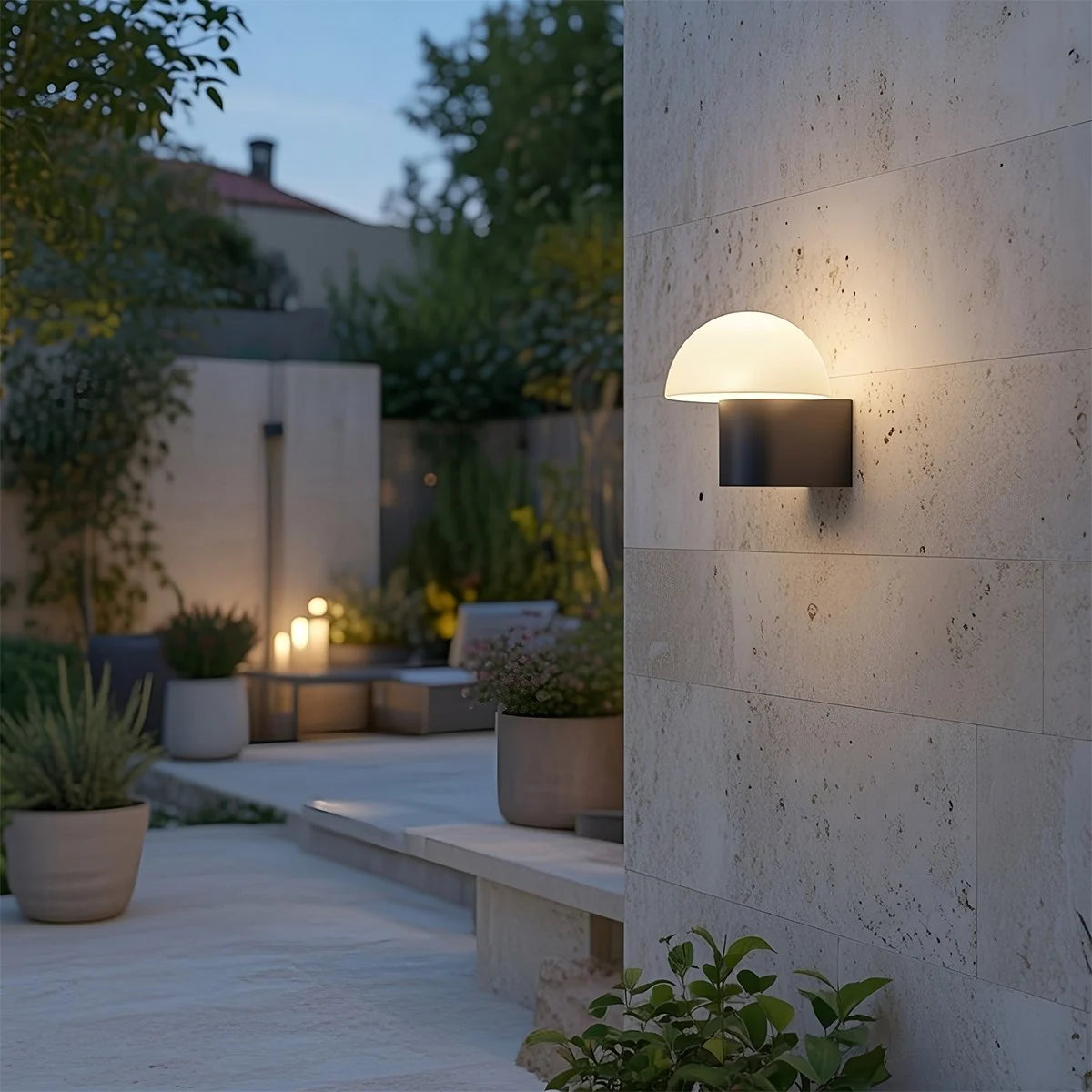 Antizer Outdoor Waterproof Mushroom Decorative Wall Lamp
