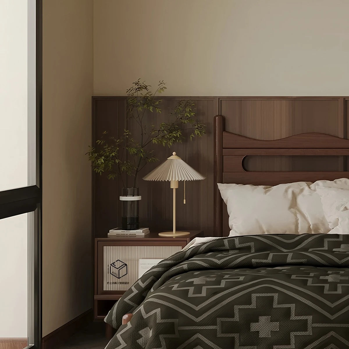 Antizer Perla Pleated Table Lamp for Bedroom