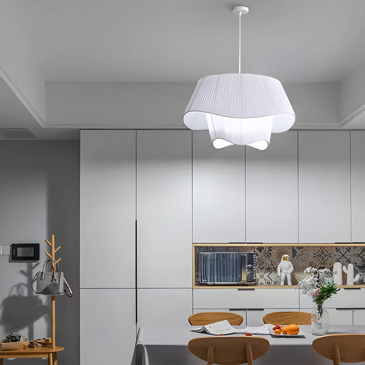 Antizer Pleated Fabric Drum Pendant Light for Modern Interiors