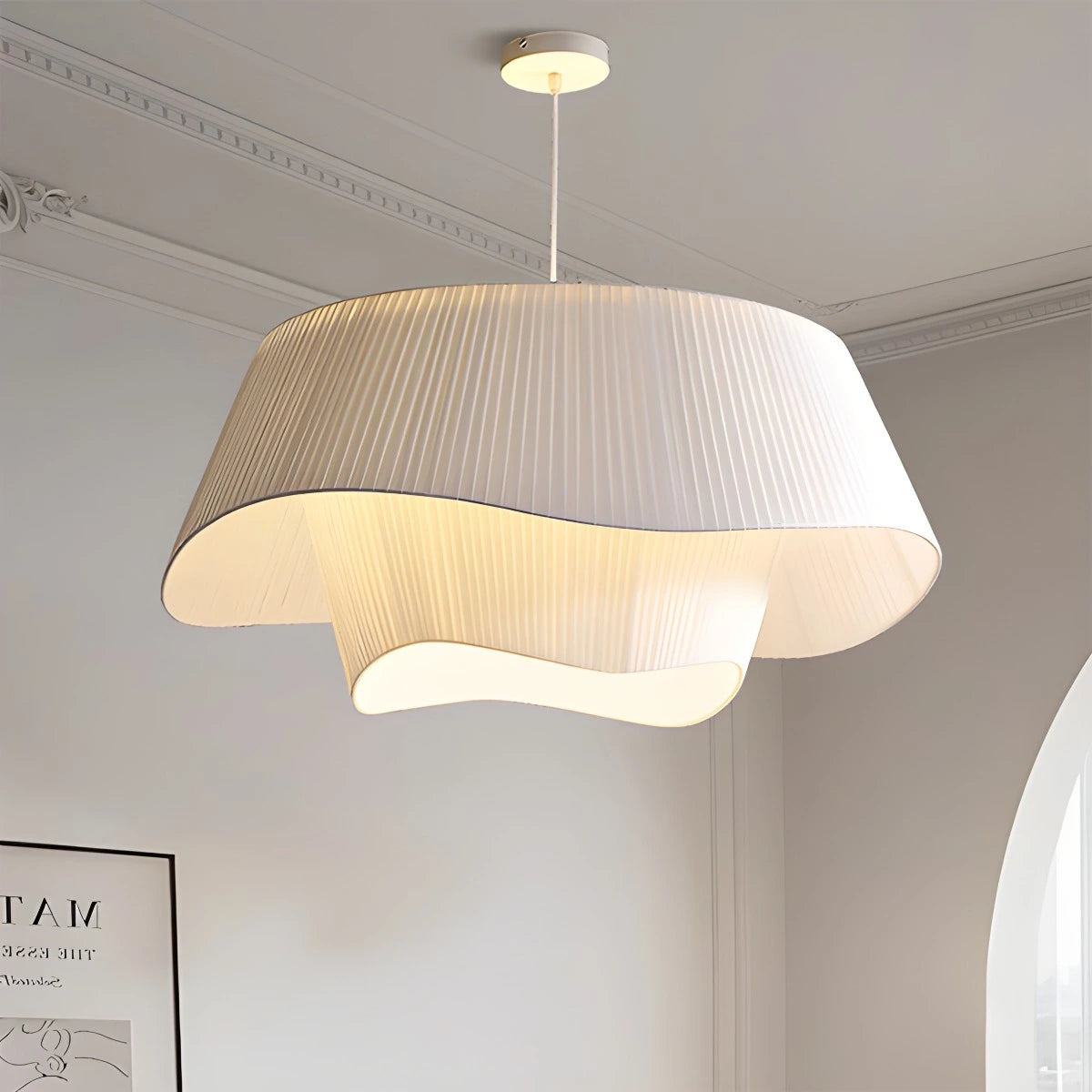 Antizer Pleated Fabric Drum Pendant Light for Modern Interiors