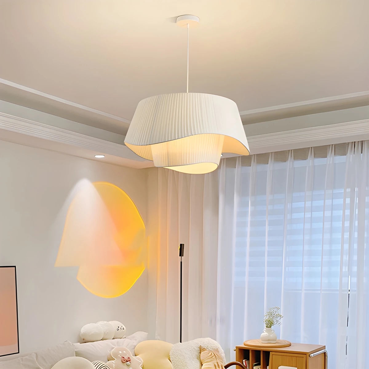 Antizer Pleated Fabric Drum Pendant Light for Modern Interiors