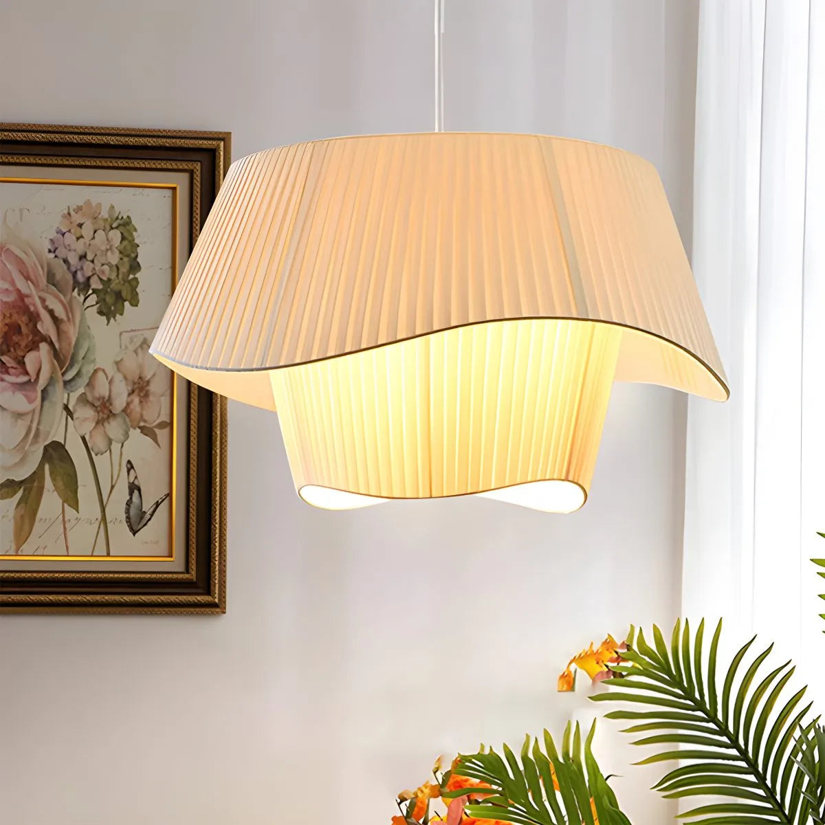 Antizer Pleated Fabric Drum Pendant Light for Modern Interiors