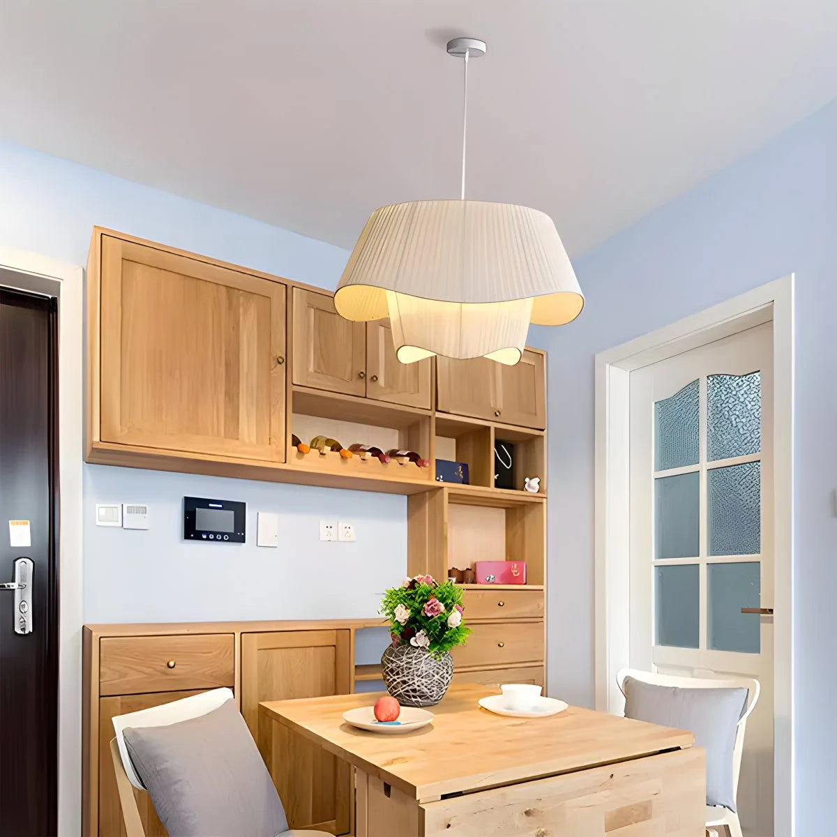 Antizer Pleated Fabric Drum Pendant Light for Modern Interiors