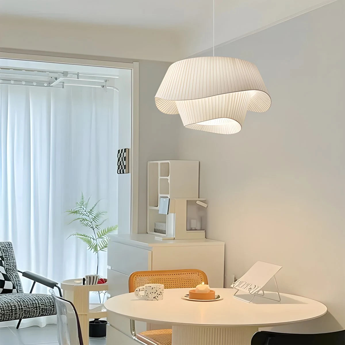 Antizer Pleated Fabric Drum Pendant Light for Modern Interiors