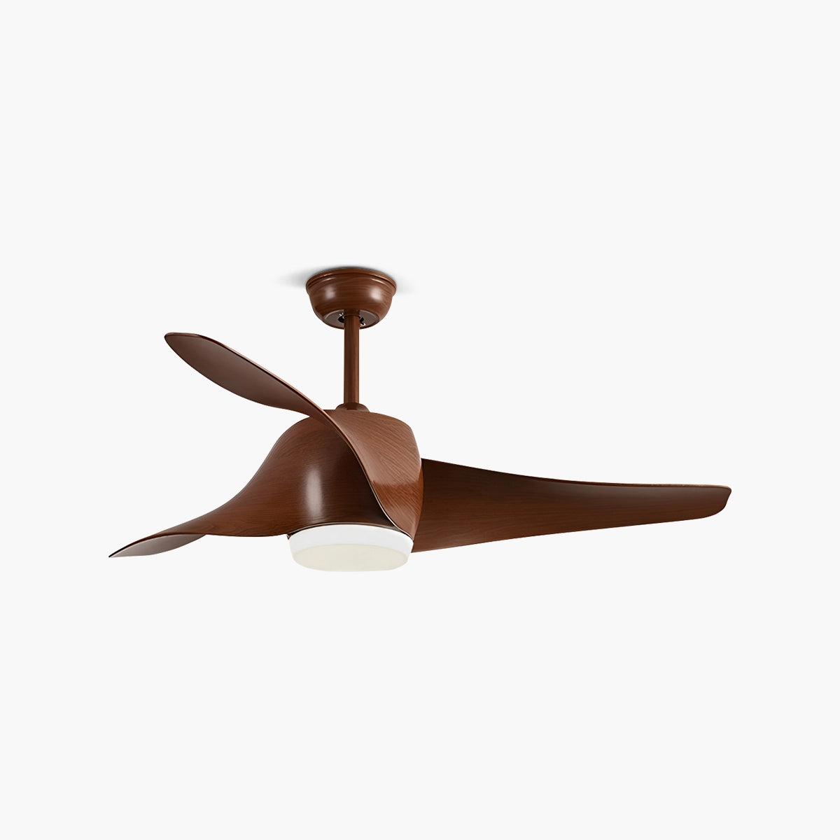 Antizer Propeller Ceiling Fan Lamp for Dining Room Walnut D132cm / 52"