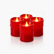 Antizer Red Drip Flameless Votive Candles 12 Pack × 36